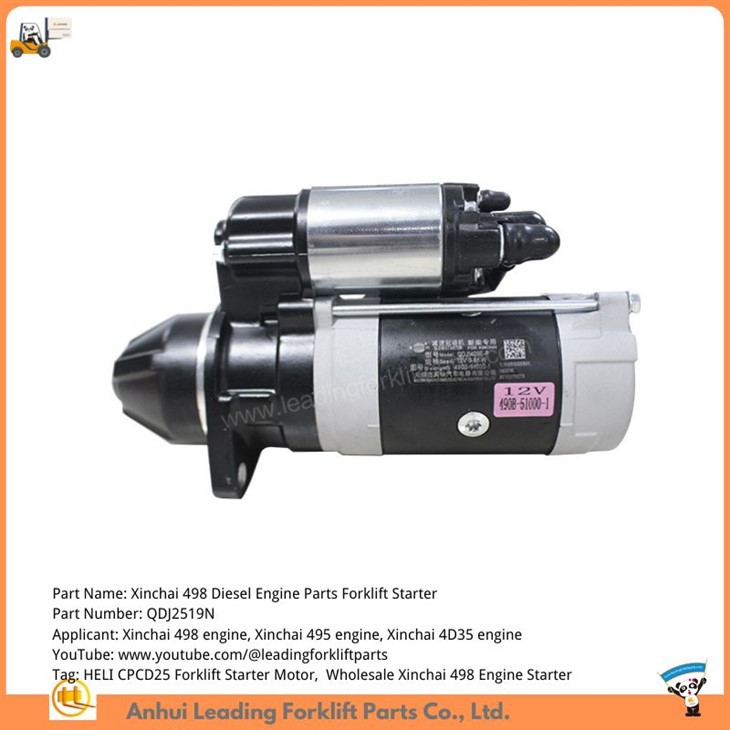 Xinchai 498 Diesel Engine Parts Forklift Starter